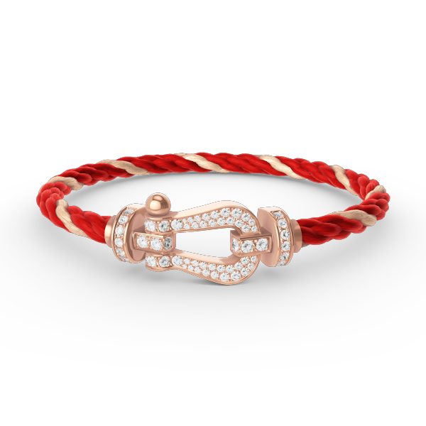 [⭐Mirelle]FORCE LARGE HORSESHOE FULL DIAMOND BRACELET ROSE GOLD