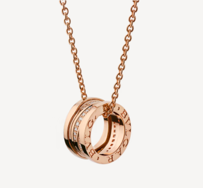 [⭐Mirelle]ZERO 1 PINK GOLD DIAMOND NECKLACE