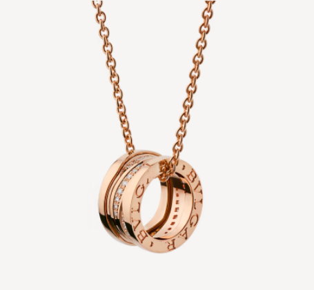 [⭐Mirelle]ZERO 1 PINK GOLD DIAMOND NECKLACE