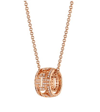 [⭐Mirelle]PARENTESI NECKLACE PINK GOLD DIAMOND