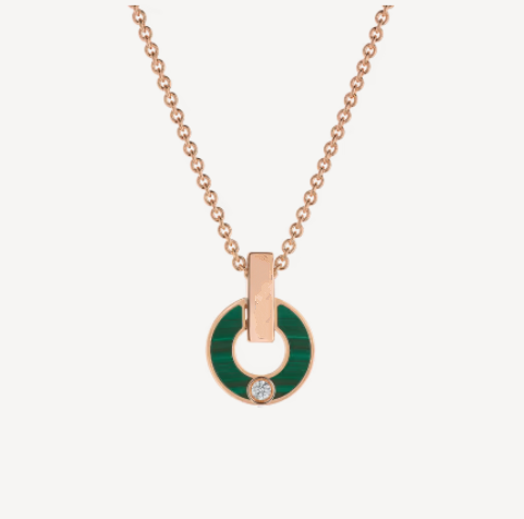 [⭐Mirelle]GARI NECKLACE PINK GOLD MALACHITE