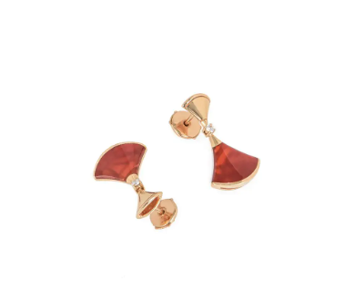 [⭐Mirelle]DREAM Carnelian PINK GOLD EARRINGS