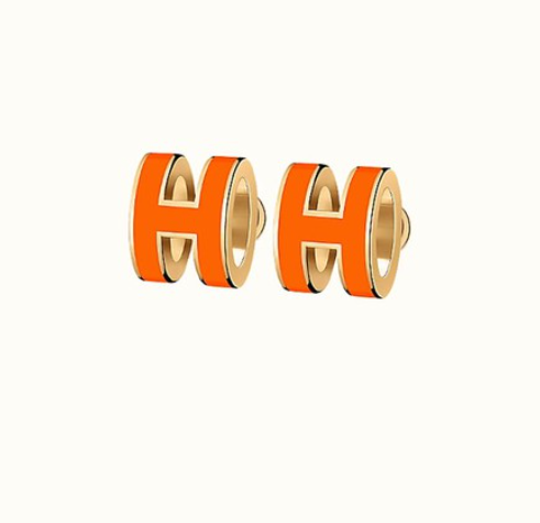 [⭐Mirelle]MINI POP H EARRINGS ORANGE