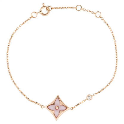 [⭐Mirelle]STAR 1 DIAMOND PINK GOLD BRACELET