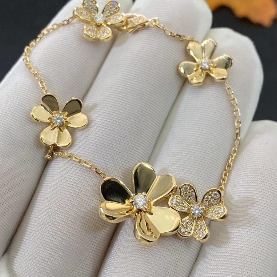 [⭐Mirelle]FRIVOLE GOLD 5 FLOWERS BRACELET