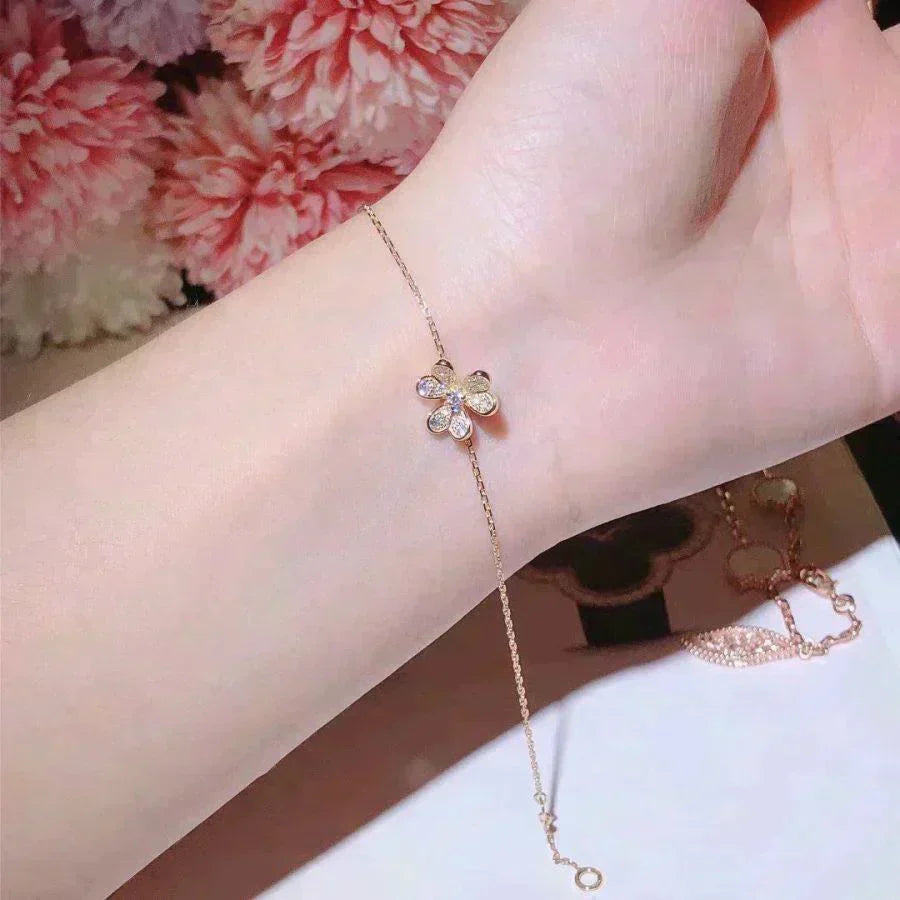 [⭐Mirelle]FRIVOLE GOLD FLOWER DIAMOND BRACELET