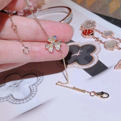 [⭐Mirelle]FRIVOLE GOLD FLOWER DIAMOND BRACELET