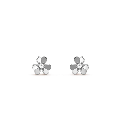 [⭐Mirelle]FRIVOLE MINI SILVER FLOWER EARRINGS
