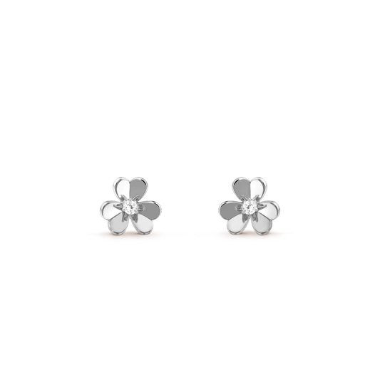 [⭐Mirelle]FRIVOLE MINI SILVER FLOWER EARRINGS