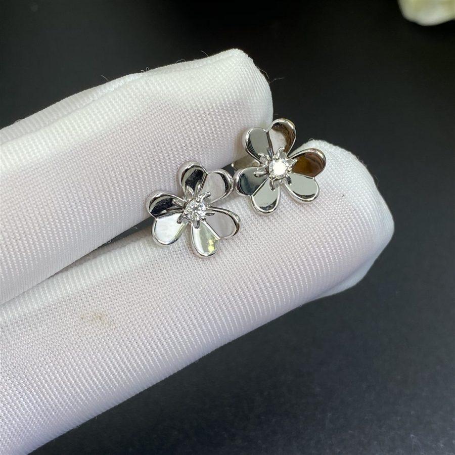 [⭐Mirelle]FRIVOLE MINI SILVER FLOWER EARRINGS
