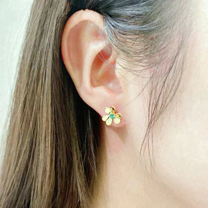 [⭐Mirelle]FRIVOLE  FLOWER MALACHITE EARRINGS