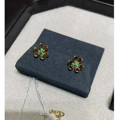 [⭐Mirelle]FRIVOLE  FLOWER MALACHITE EARRINGS