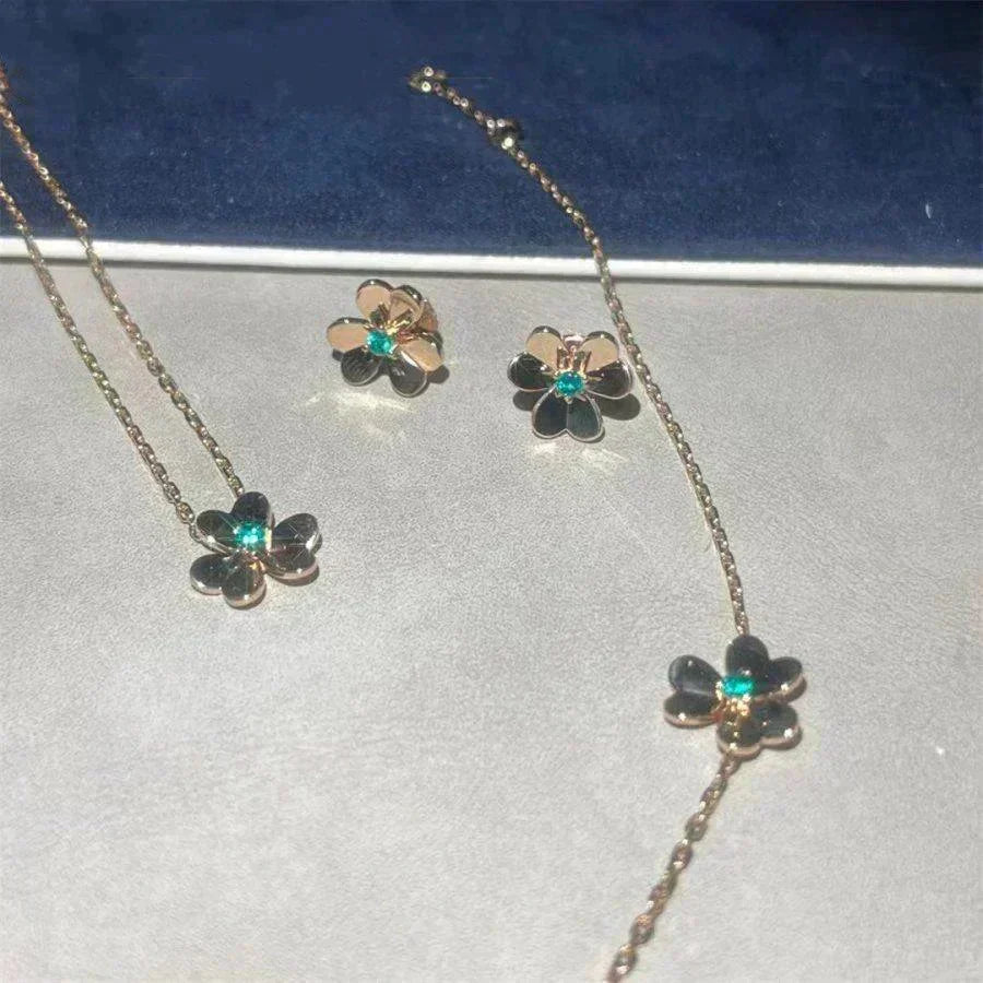 [⭐Mirelle]FRIVOLE  FLOWER MALACHITE EARRINGS