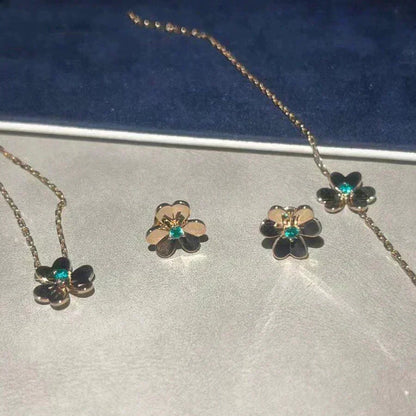 [⭐Mirelle]FRIVOLE  FLOWER MALACHITE EARRINGS