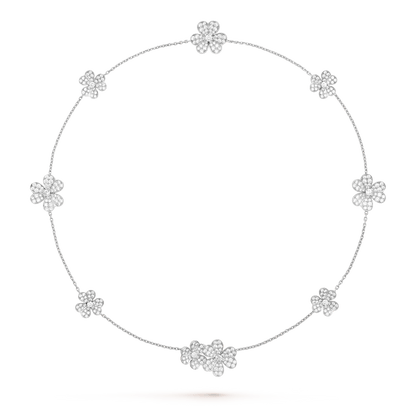 [⭐Mirelle]FRIVOLE SILVER 9 FLOWERS NECKLACE