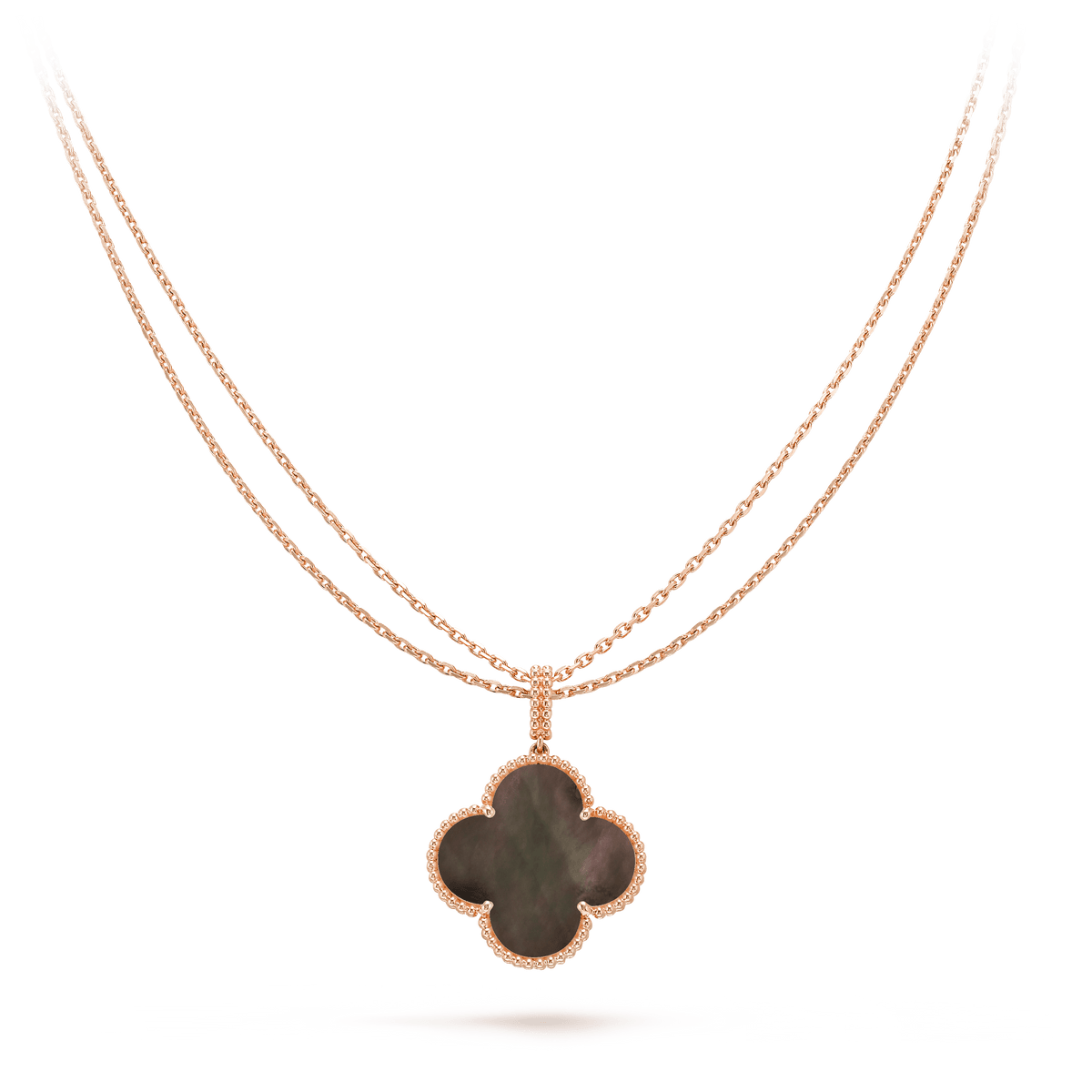 [⭐Mirelle]CLOVER 25MM GOLD DARK MOP BIG CLOVER NECKLACE