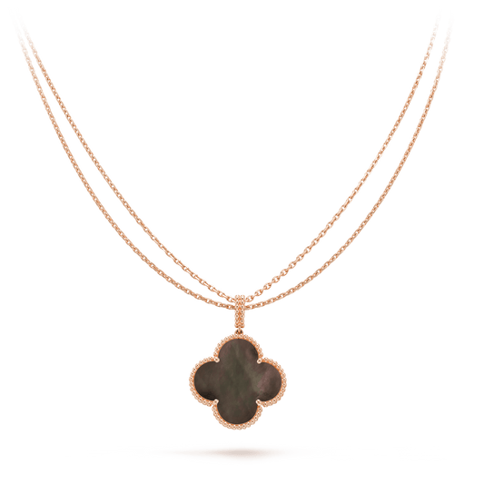 [⭐Mirelle]CLOVER 25MM GOLD DARK MOP BIG CLOVER NECKLACE