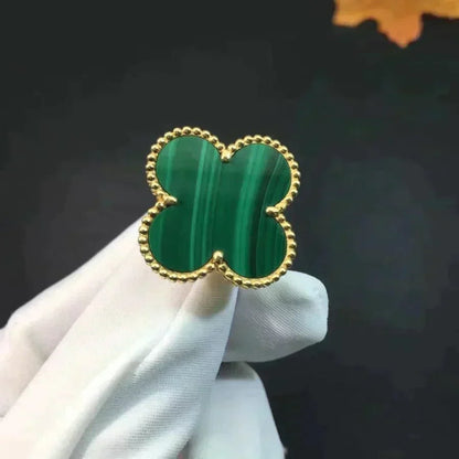 [⭐Mirelle]CLOVER MALACHITE RING
