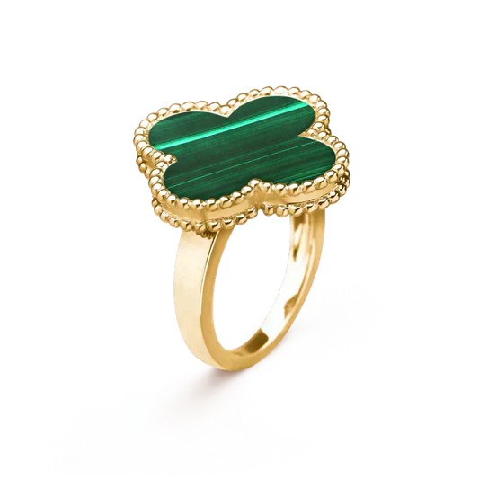 [⭐Mirelle]CLOVER MALACHITE RING