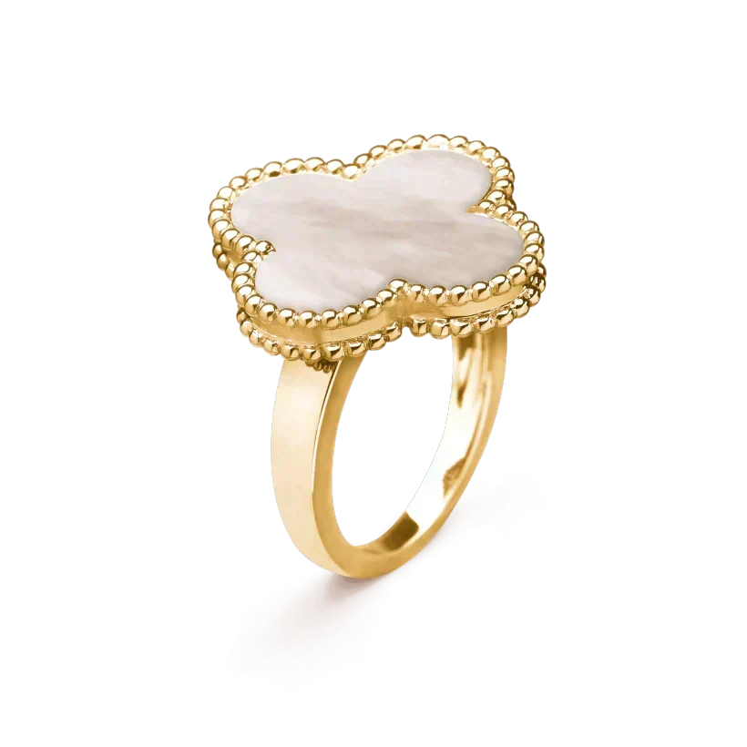[⭐Mirelle]CLOVER WHITE MOP RING