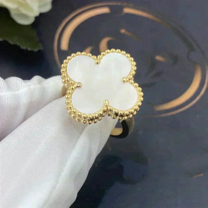 [⭐Mirelle]CLOVER WHITE MOP RING