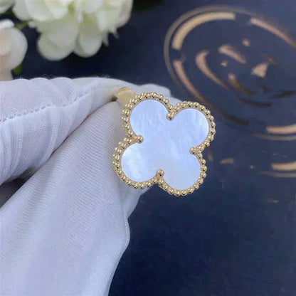 [⭐Mirelle]CLOVER WHITE MOP RING