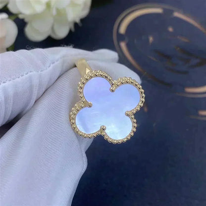 [⭐Mirelle]CLOVER WHITE MOP RING