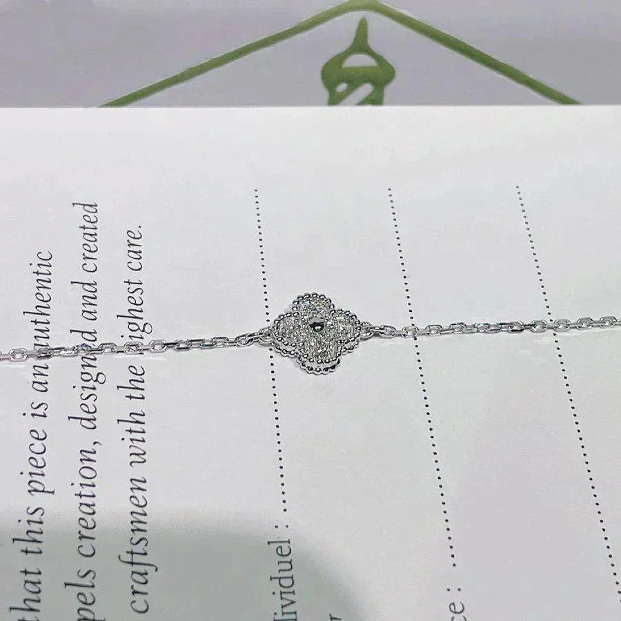 [⭐Mirelle]CLOVER  SINGLE FLOWER BRACELET SILVER