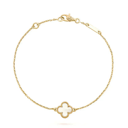 [⭐Mirelle]CLOVER WHITE MOP SINGLE FLOWER BRACELET