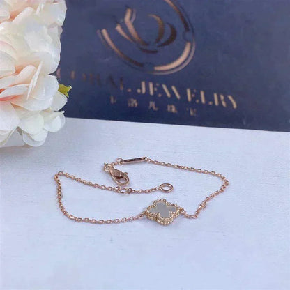 [⭐Mirelle]CLOVER WHITE MOP SINGLE FLOWER BRACELET