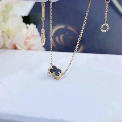 [⭐Mirelle]CLOVER ONYX SINGLE FLOWER BRACELET