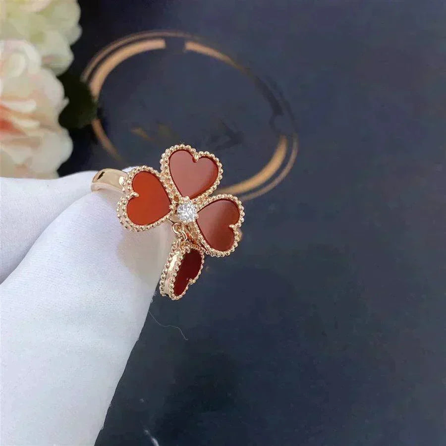 [⭐Mirelle]SWEET CLOVER CARNELIAN RING