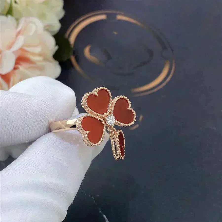 [⭐Mirelle]SWEET CLOVER CARNELIAN RING