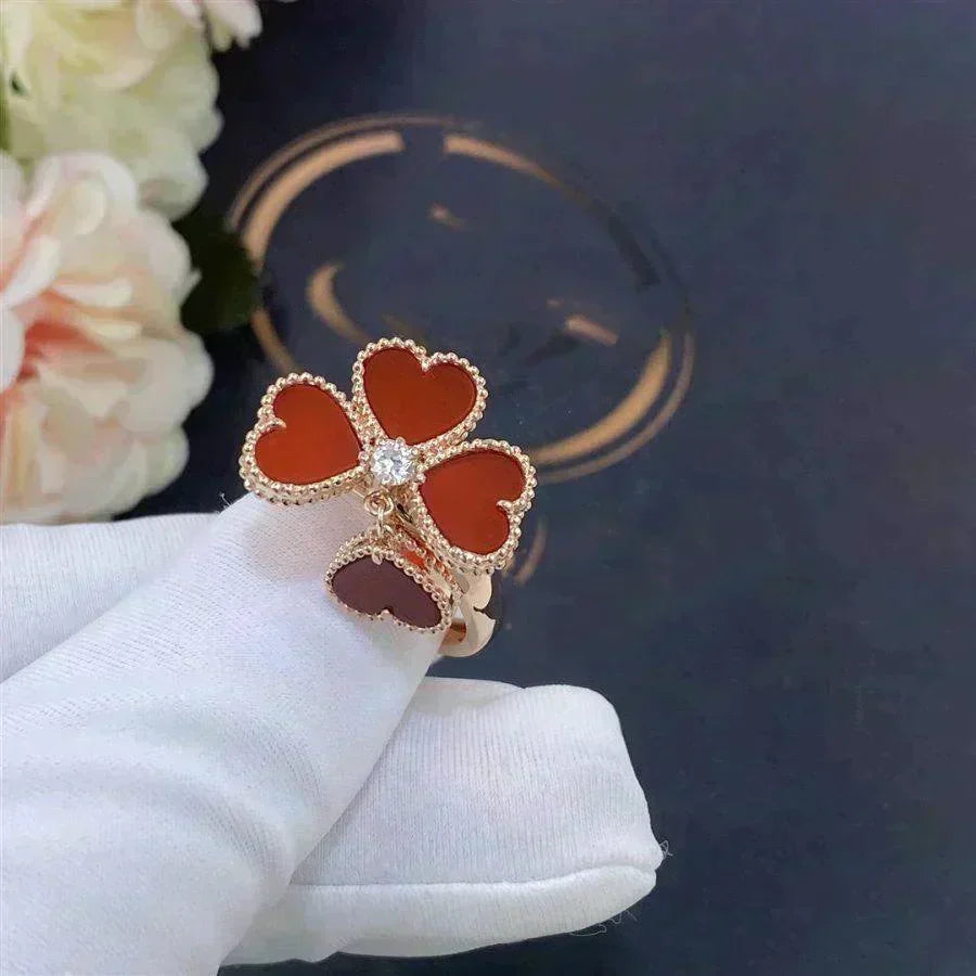 [⭐Mirelle]SWEET CLOVER CARNELIAN RING