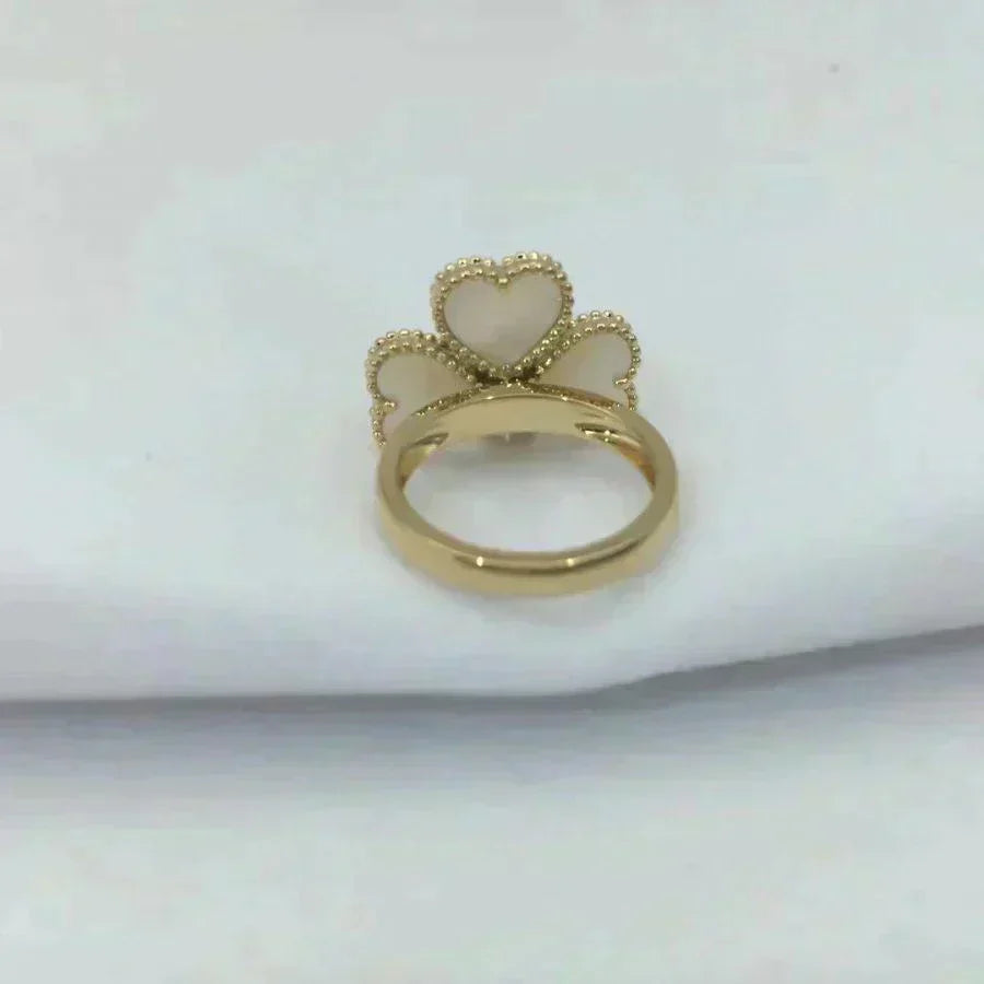 [⭐Mirelle]SWEET CLOVER WHITE MOP RING