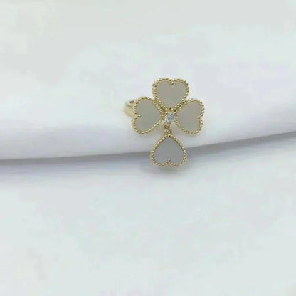 [⭐Mirelle]SWEET CLOVER WHITE MOP RING