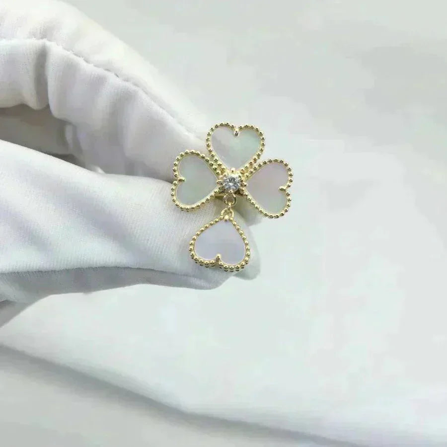 [⭐Mirelle]SWEET CLOVER WHITE MOP RING