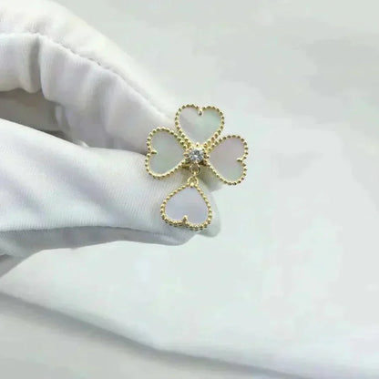 [⭐Mirelle]SWEET CLOVER WHITE MOP RING