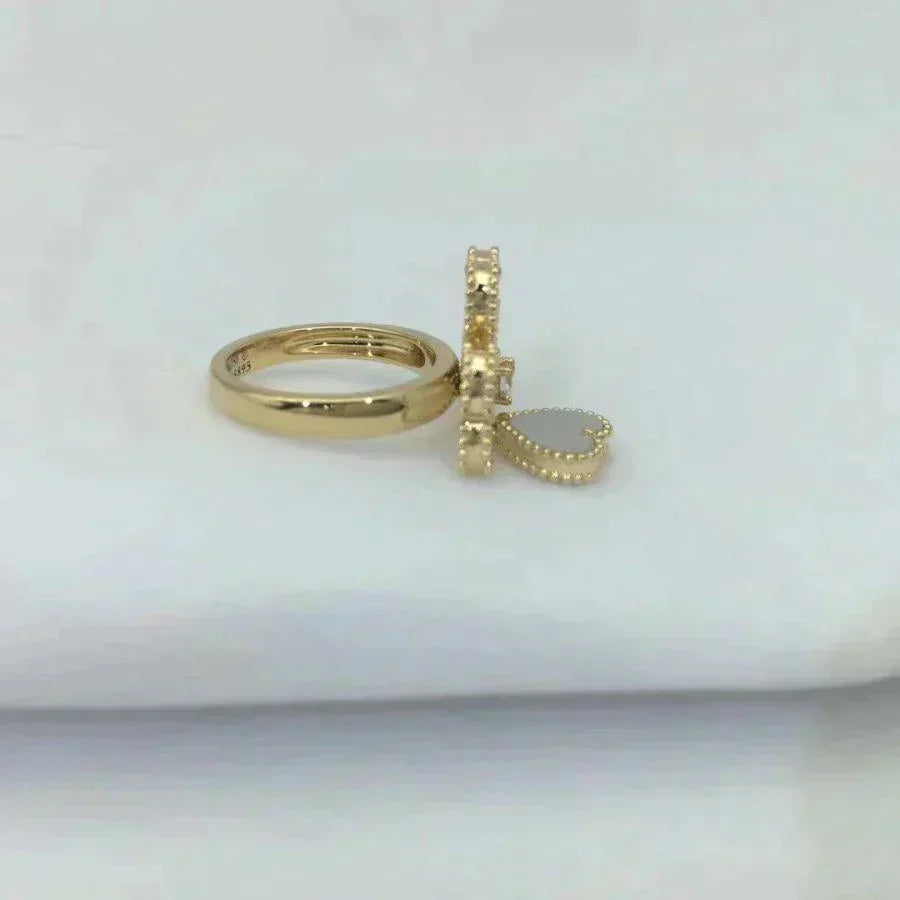 [⭐Mirelle]SWEET CLOVER WHITE MOP RING