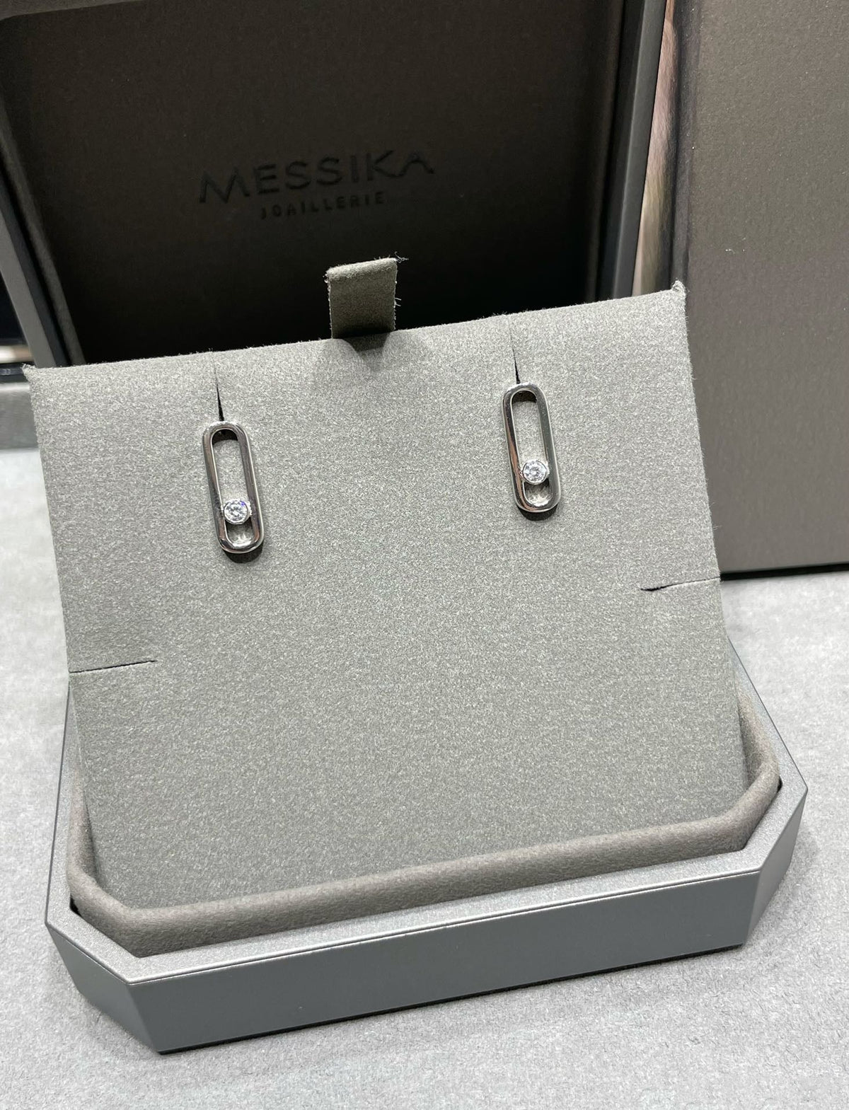 [⭐Mirelle]MOVE UNO SMALL 1 DIAMOND EARRINGS