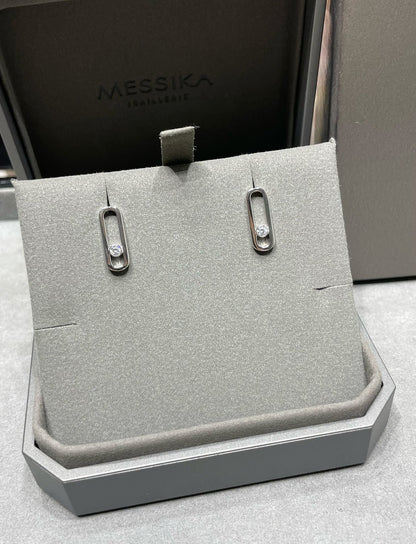 [⭐Mirelle]MOVE UNO SMALL 1 DIAMOND EARRINGS