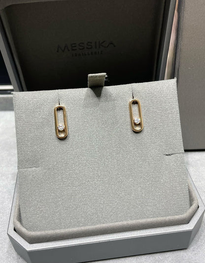 [⭐Mirelle]MOVE UNO SMALL 1 DIAMOND EARRINGS