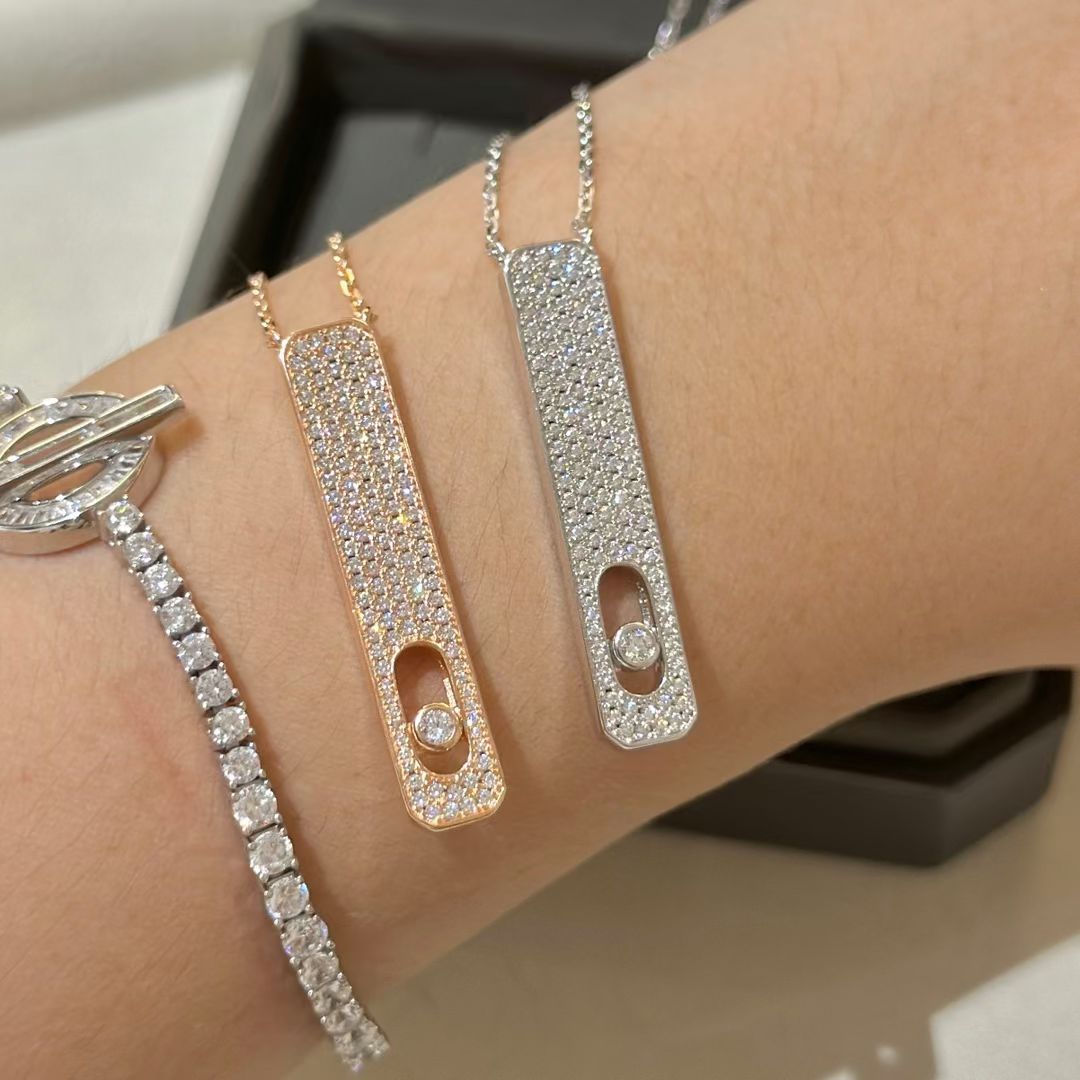 [⭐Mirelle]MY FIRST DIAMOND PAVED NECKLACE