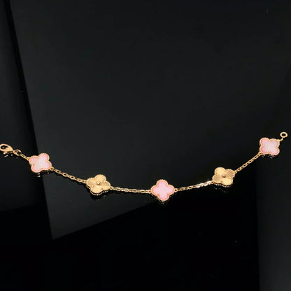 [⭐Mirelle] CLOVER 5 MOTIFS  PINK MOP BRACELET COLLECTION