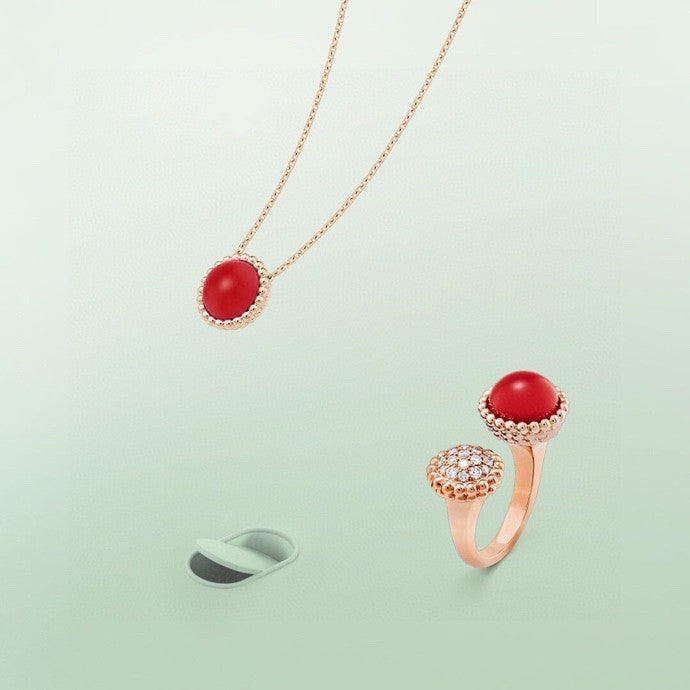 [⭐Mirelle]PERLEE COULEURS DIAMOND ROSE GOLD BETWEEN THE FINGER RING
