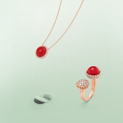 [⭐Mirelle]PERLEE COULEURS DIAMOND ROSE GOLD BETWEEN THE FINGER RING