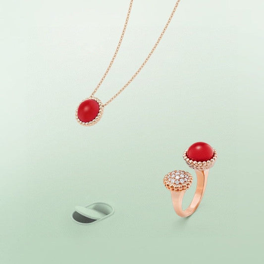 [⭐Mirelle]PERLEE COULEURS DIAMOND ROSE GOLD BETWEEN THE FINGER RING