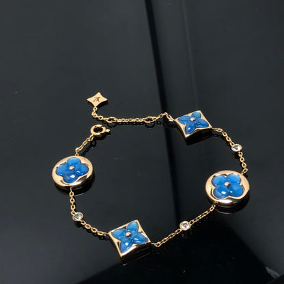 [⭐Mirelle]STAR AND SUN 4 MOTIF BLUE BRACELET