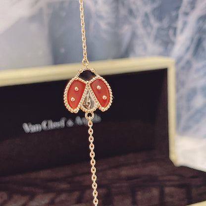 [⭐Mirelle]LUCKY SPRING 1 MOTIF PINK GOLD BRACELET