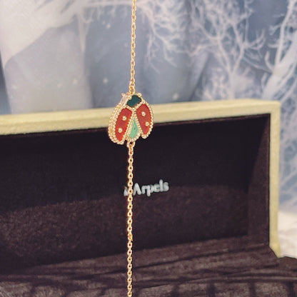 [⭐Mirelle]LUCKY SPRING 1 MOTIF PINK GOLD BRACELET